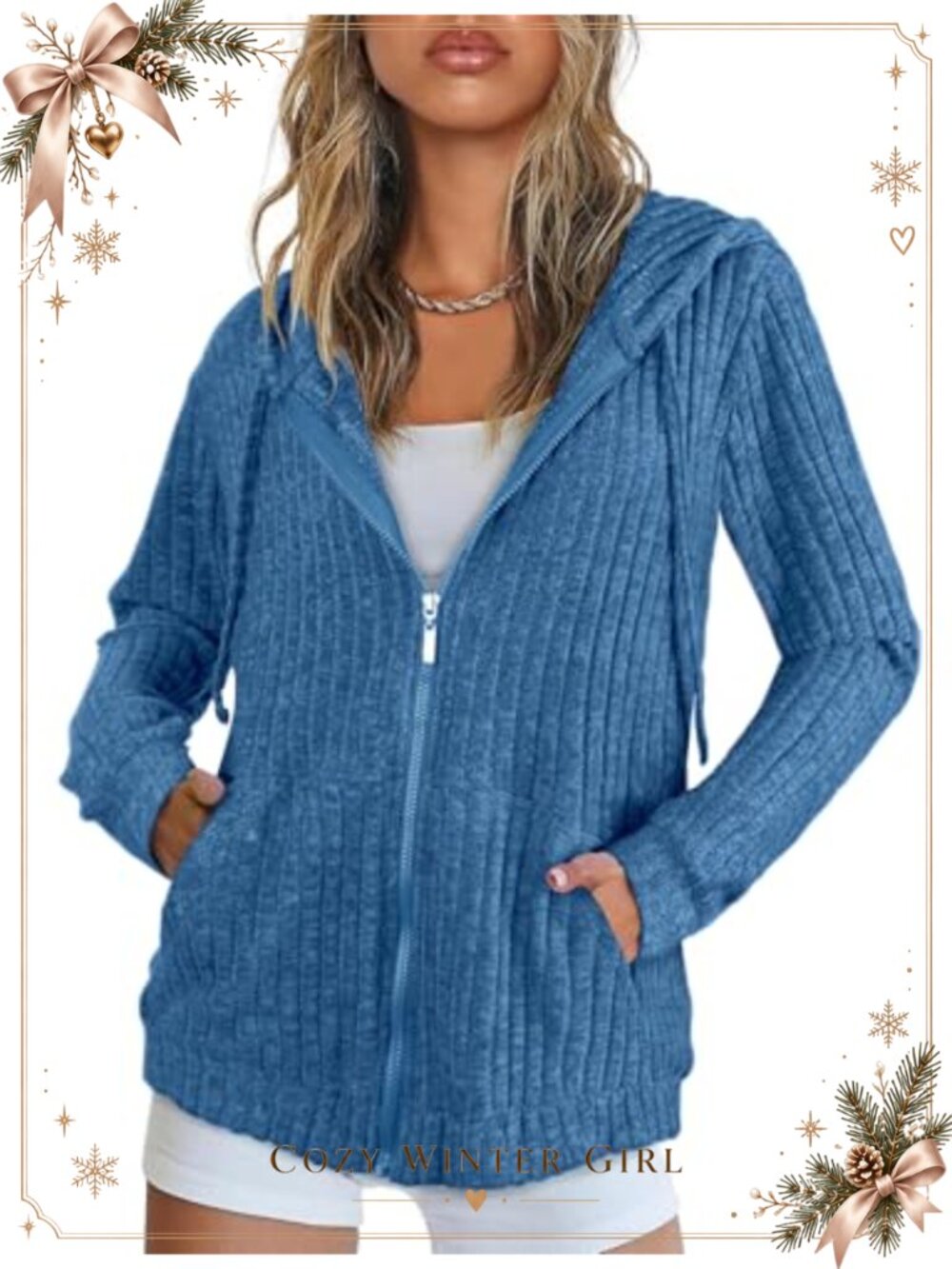 Womens Zip Up Hoodie Long Sleeve Lightweight Tunic Open Front Cardigan